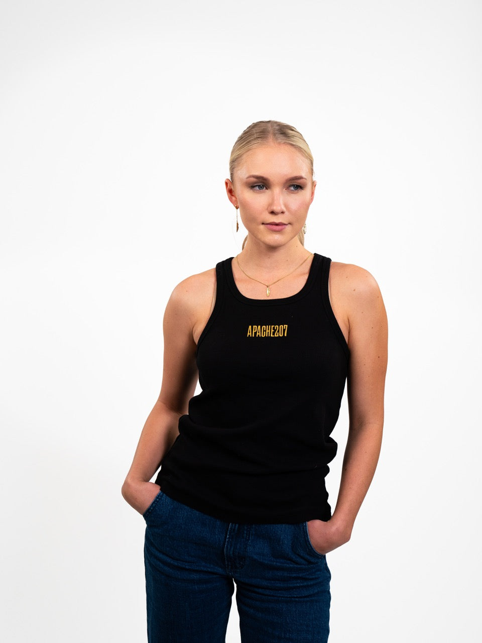 Tanktop schwarz/gold