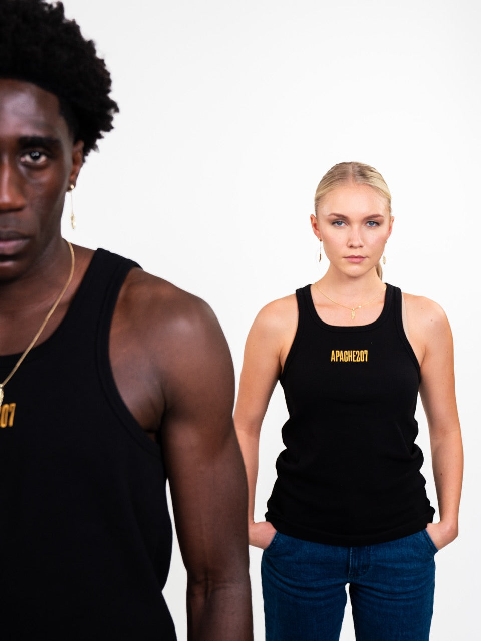 Tanktop schwarz/gold