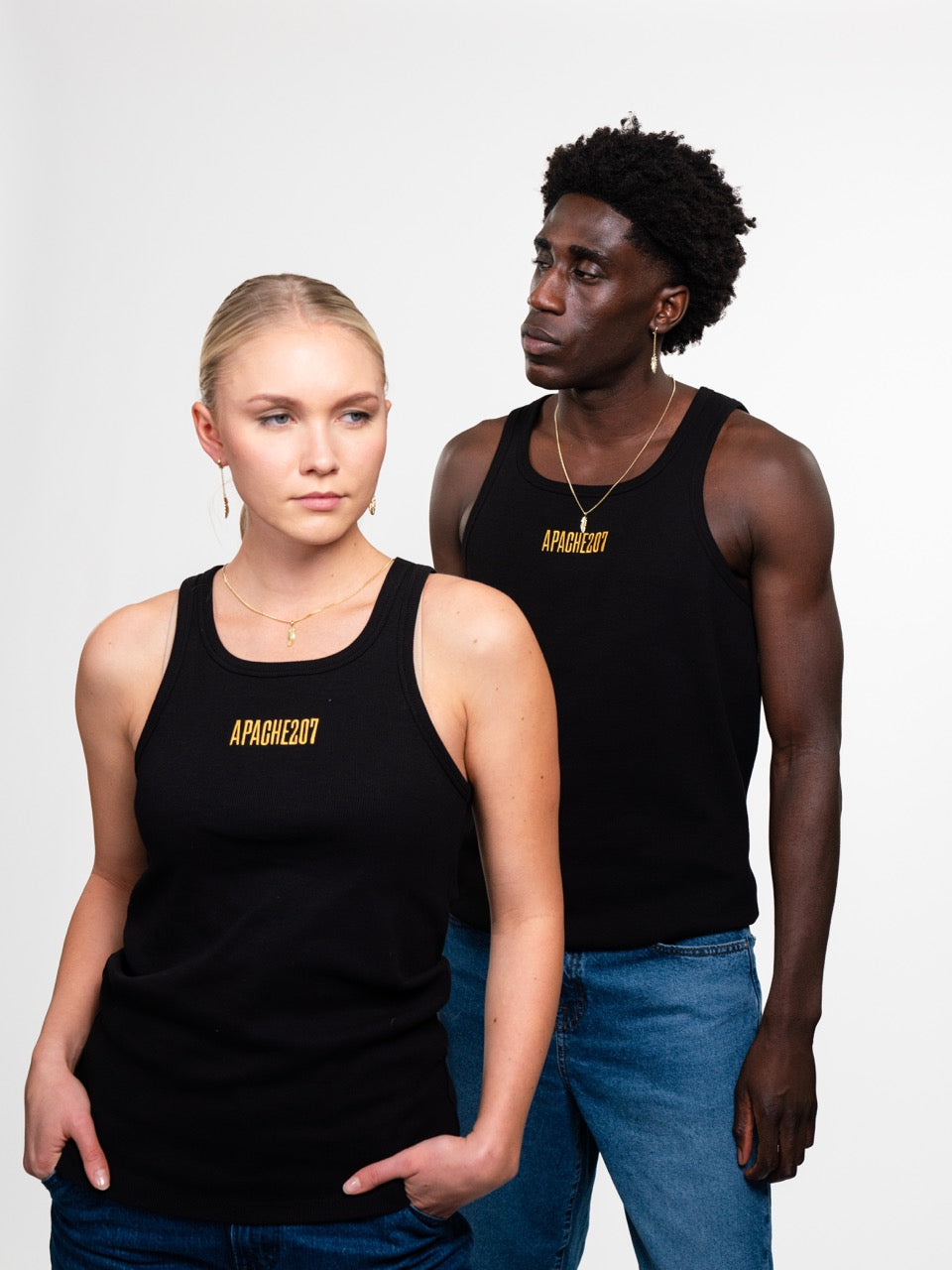 Tanktop schwarz/gold