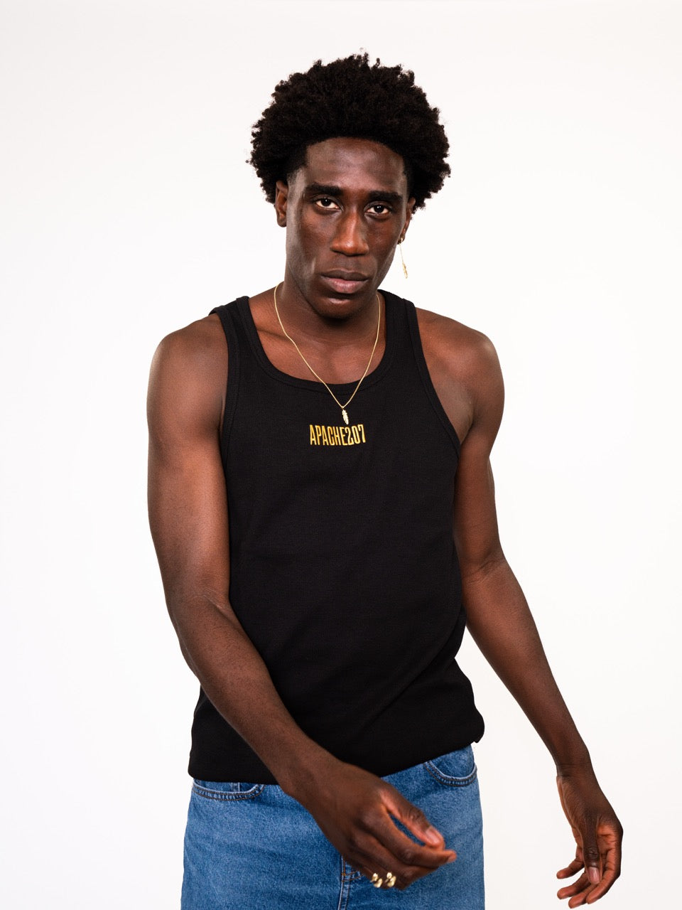 Tanktop schwarz/gold
